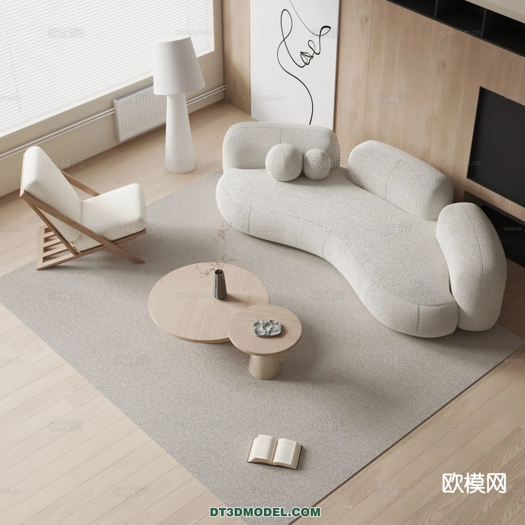 Soraya Sofa Dove Cream 3dsmax Download 3ds Max Files