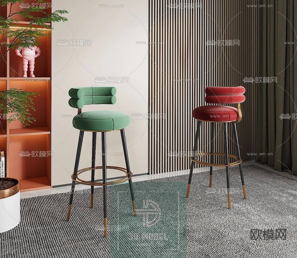 STOOL BAR CHAIR 3DS MAX 022 3ds Max Files