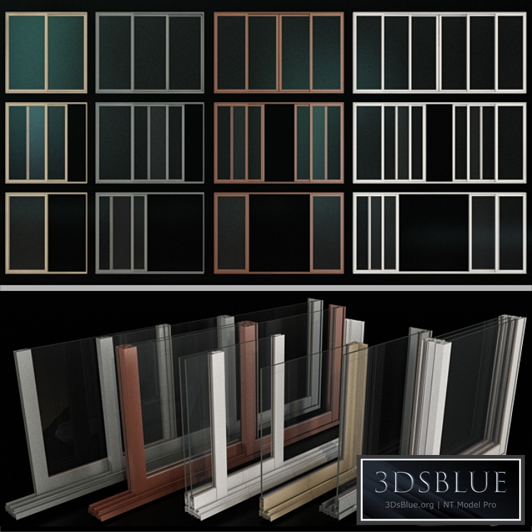 Sliding Stained Glass Aluminum Windows / Sliding Stained Glass Aluminu