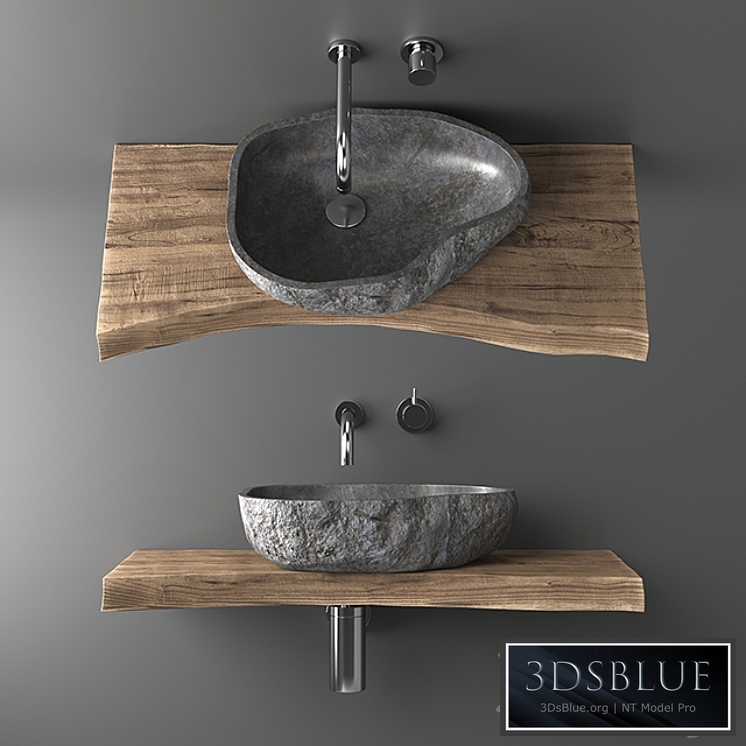 Stone countertop basin