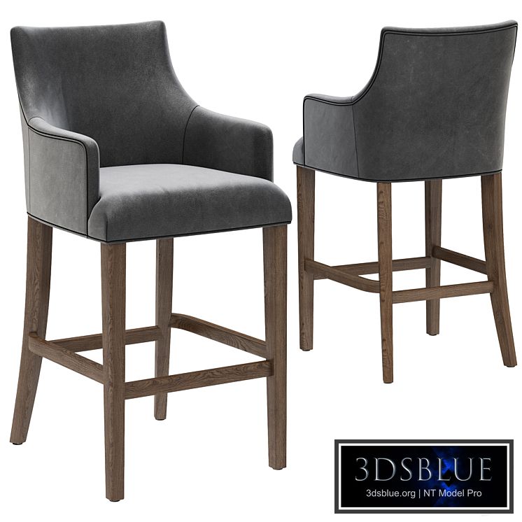 Restoration Hardware Ella Leather Stool
