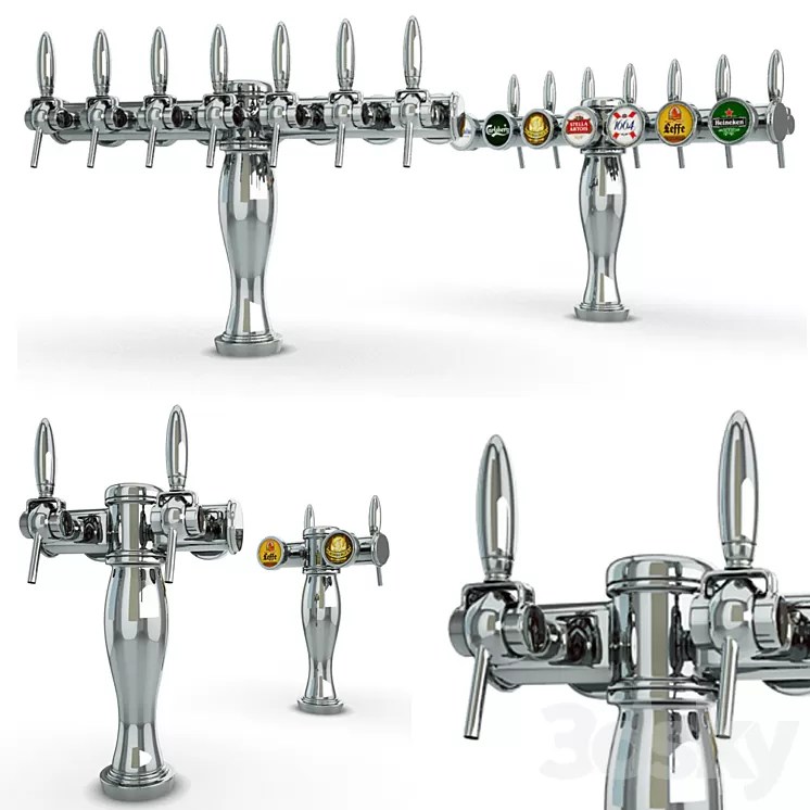 Beer taps elysee 3D Model 3DSKY Decor Helper