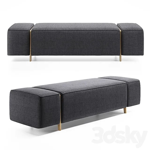 BOX WOOD Bench by Inno 3DModel 3DSKY Decor Helper