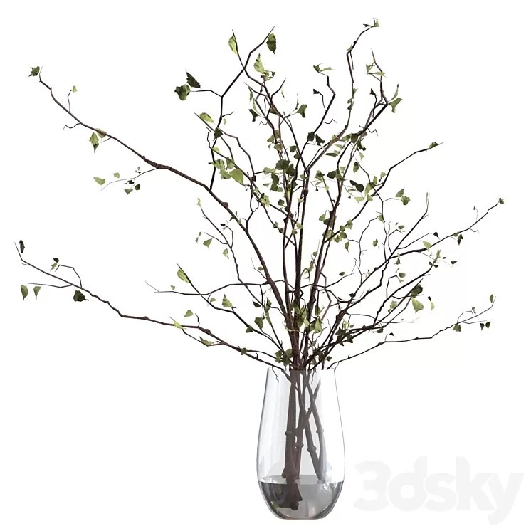 Branches in a vase 3D Model 3DSKY Decor Helper