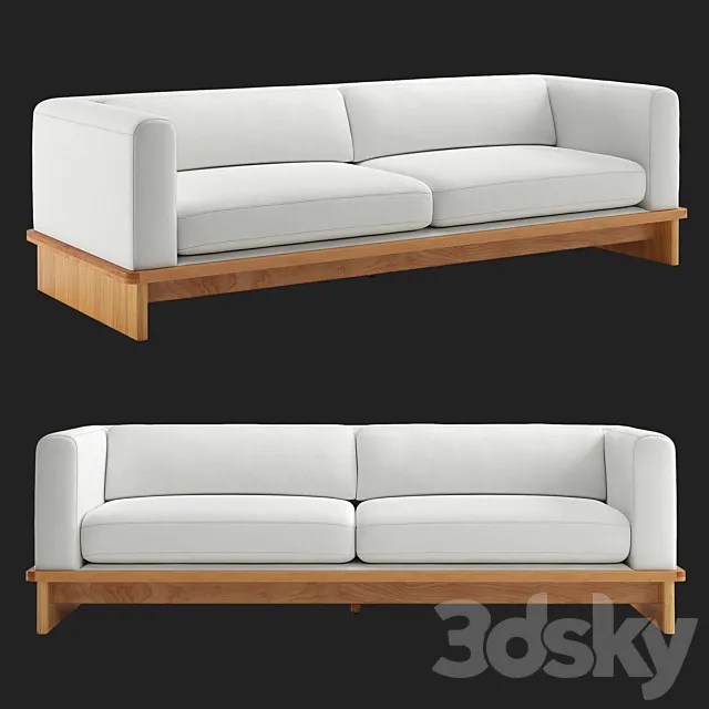 Cb2 tablon snow sofa 3DModel 3DSKY Decor Helper