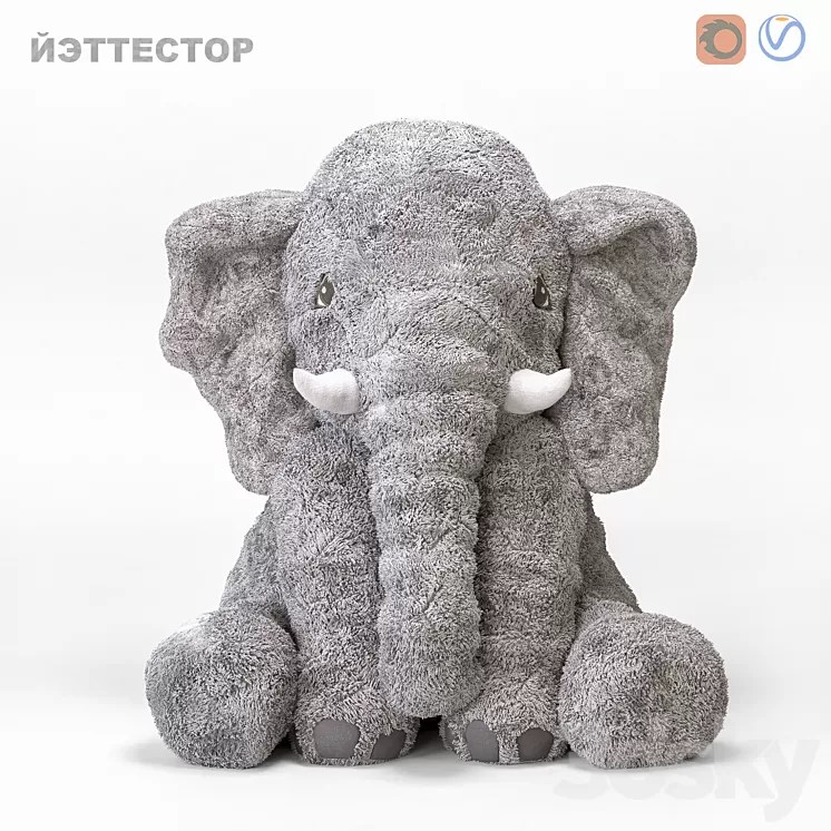 ELEPHANT YETTESTOR IKEA 3D Model 3DSKY Decor Helper