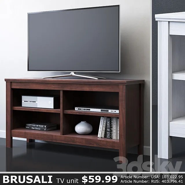 IKEA BRUSALI TV stand 3DModel 3DSKY Decor Helper