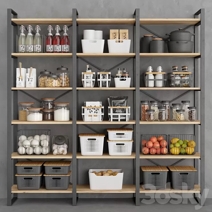 Industrial pantry 3D Model 3DSKY Decor Helper