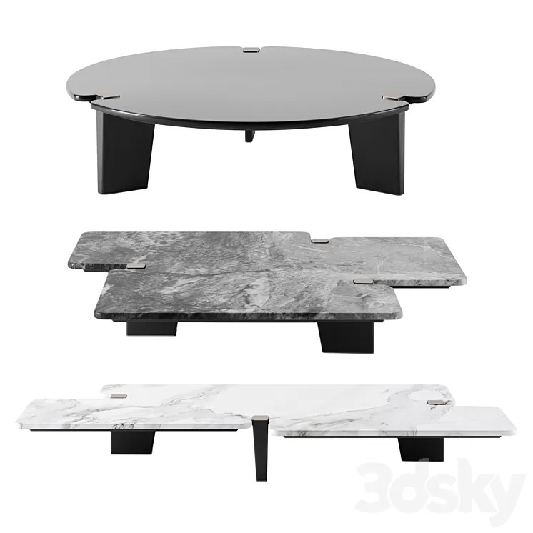 Jacob tables by Minotti 3D Model 3DSKY Decor Helper