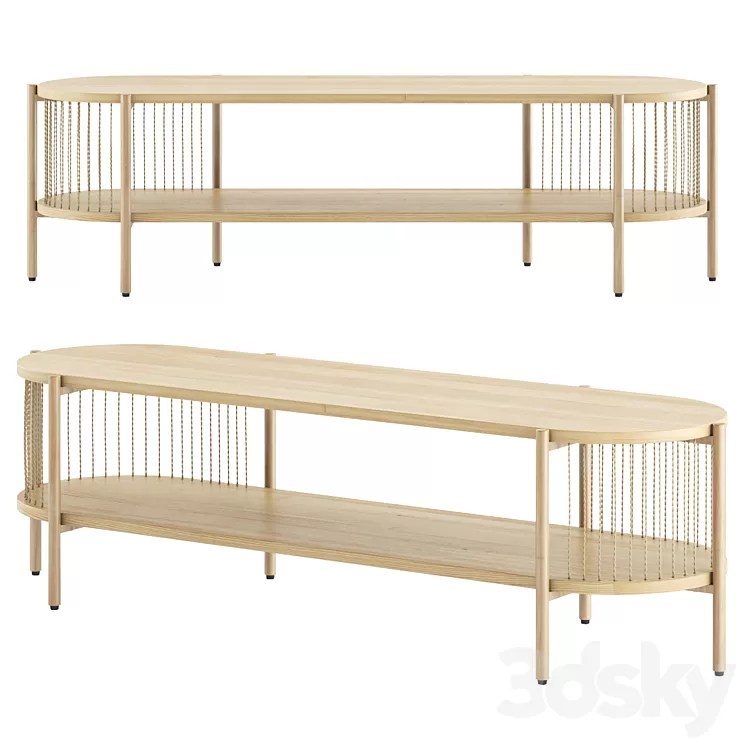 [3DSKY] JYSK EGELEV TV Bench 3D Model NEW UPDATE 2023