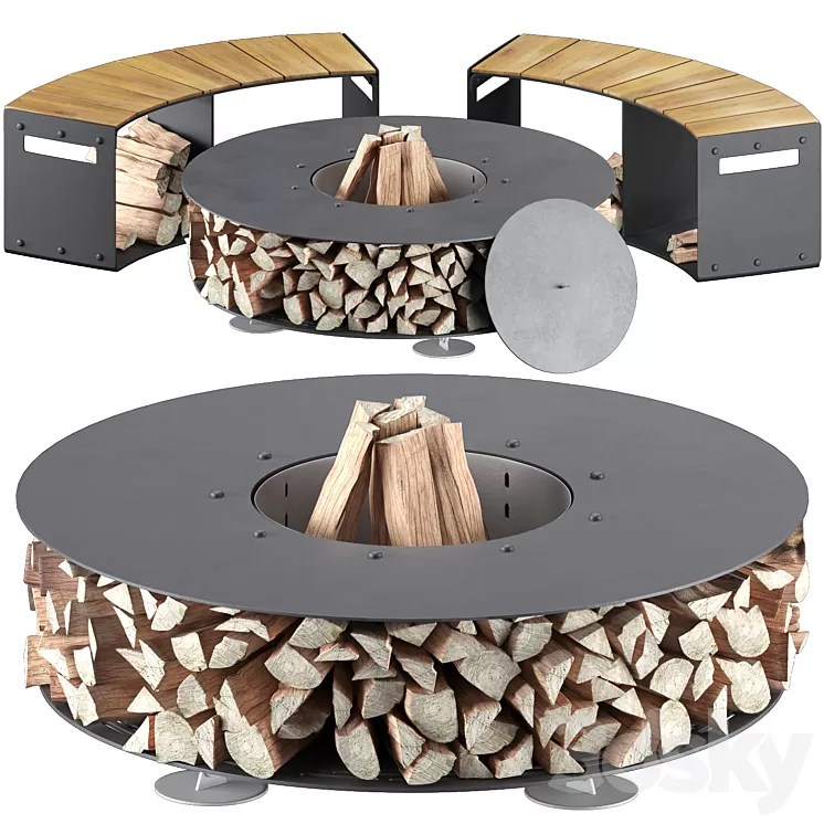 outdoor fireplace 3D Model 3DSKY Decor Helper