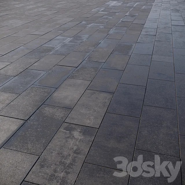 Paving slabs 600×300 mm 3DModel 3DSKY Decor Helper