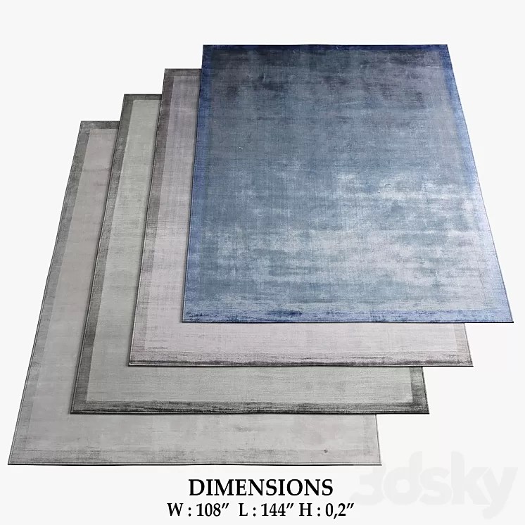 [3DSKY] Restoration Hardware Rugs_74 3D Model NEW UPDATE 2023