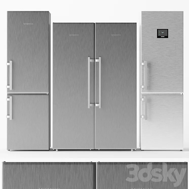 Set of refrigerators Liebherr 3D Model 3DSKY Decor Helper