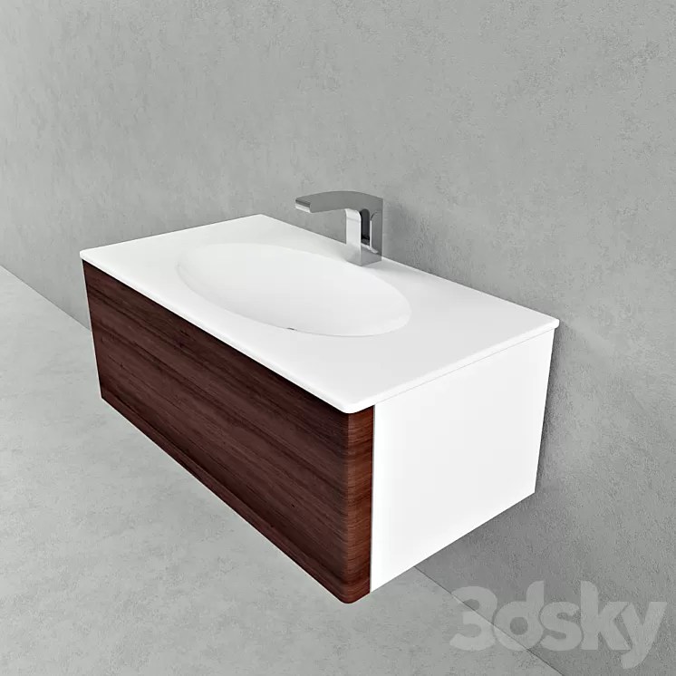 [3DSKY] Vanity Unit KEUCO Elegance 3D Model NEW UPDATE 2024