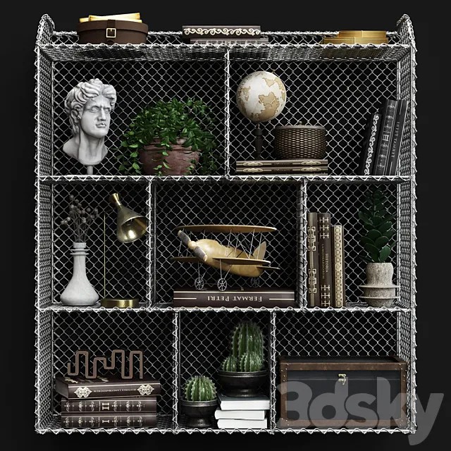 Zinc Restoration Hardware Shelf 3DModel 3DSKY Decor Helper
