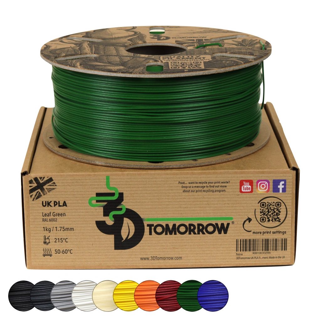 3DTomorrow UK PLA Filament x12 Bulk PLA Filament, Made in Britain.