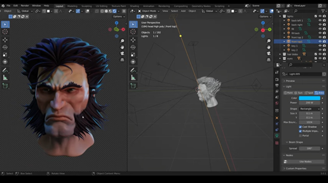 Blender 使用、キャラクターのライティング（※英語ムービー） 3dtotal 日本語オフィシャルサイト