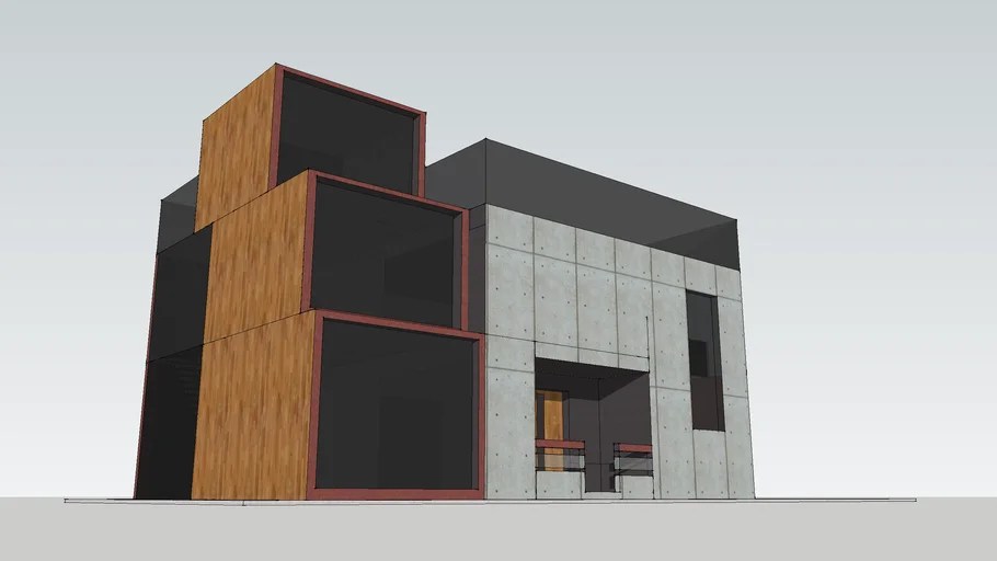 3 glass block concept home 3D Warehouse