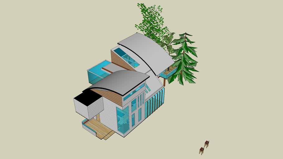 Curved Roof House 3D Warehouse