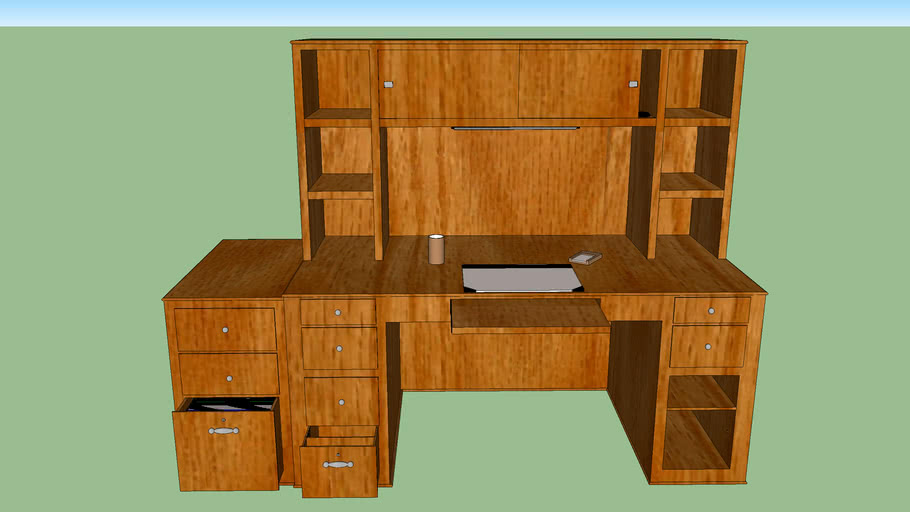 Honey Oak Desk 3D Warehouse