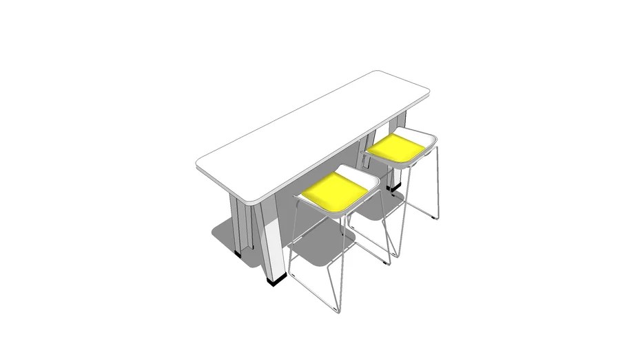OfficeTouchdown Bar Counter2 Stools 3D Warehouse
