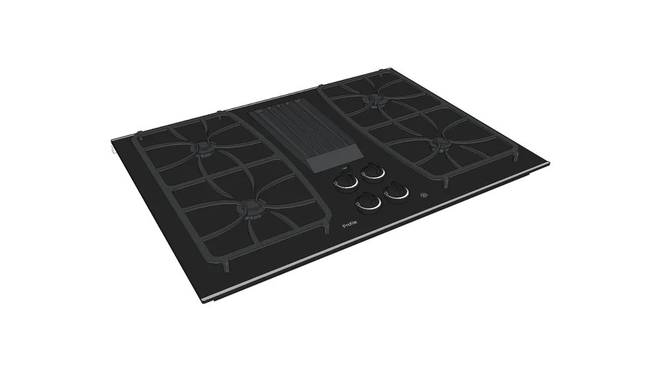 GE Profile 30' BuiltIn Gas Downdraft Cooktop 3D Warehouse
