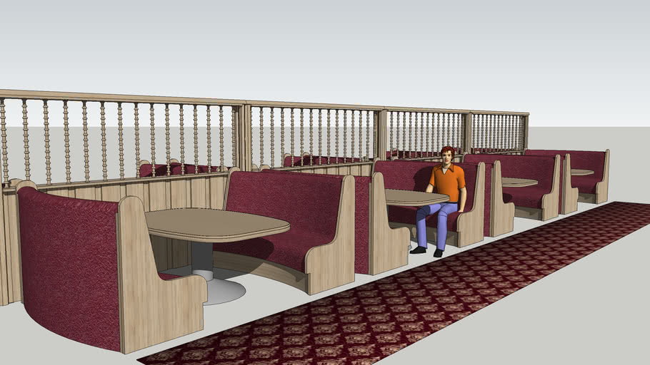 restaurant booth 3D Warehouse