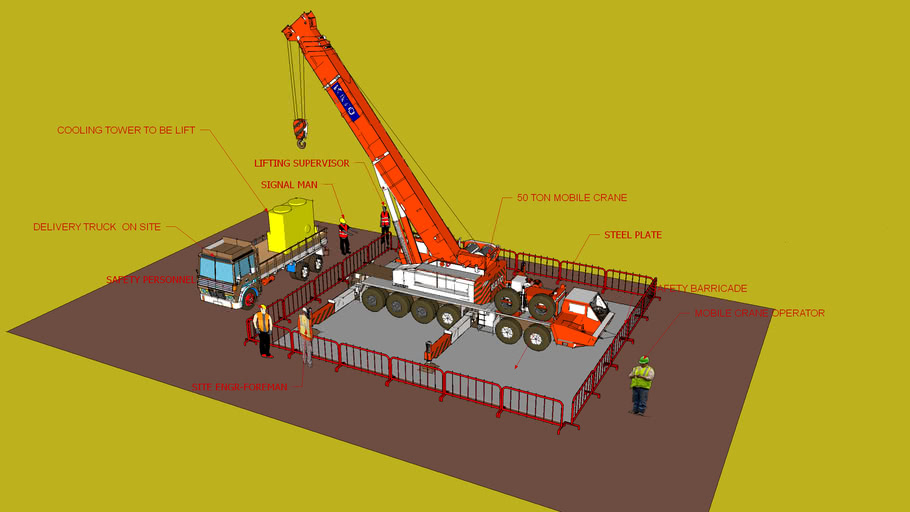 crane lifting 3D Warehouse