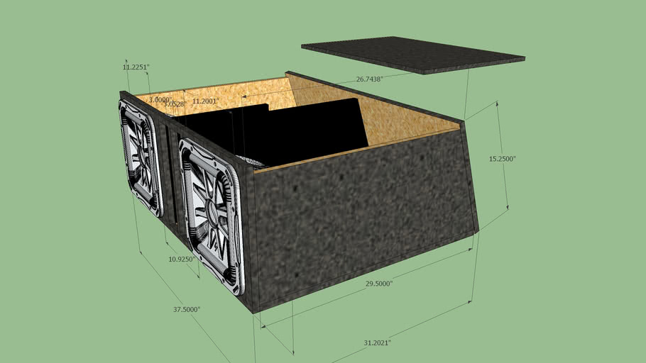 KICKER L7 12' BOX MEETS KICKER SPECS FOR MAX SPL 3D Warehouse
