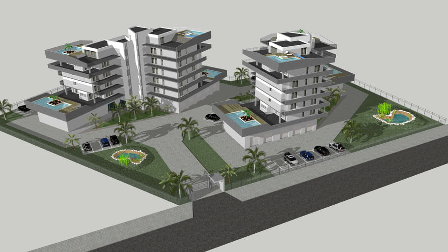 Residence with 18 apartments 3D Warehouse