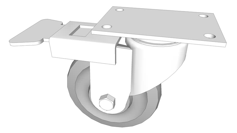 caster, 4' dia., swivel, McMasterCarr 2502T36 3D Warehouse