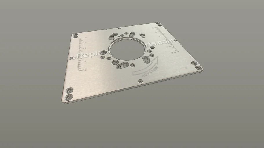 BOSCH Router Table Adapter Plate (Part no. 2610938414) 3D Warehouse