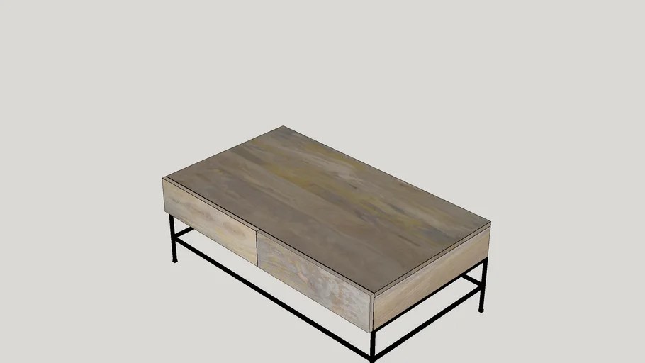 San Diego Coffee Table with Drawers 3D Warehouse