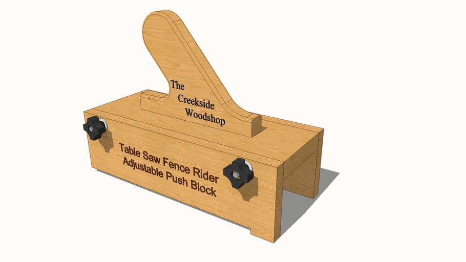 Table Saw Push Block Adjustable 3D Warehouse