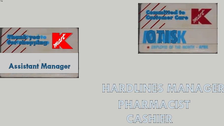 1990's Kmart Name Badges 3D Warehouse