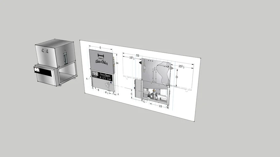 auto chlor undercounter dishwasher (shell only) 3D Warehouse