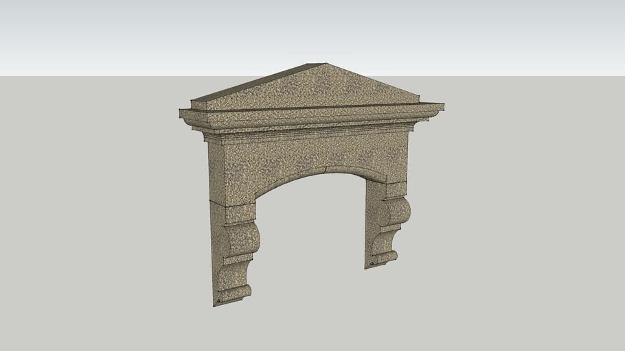 1860s Stone Pediment (overdoor) 3D Warehouse