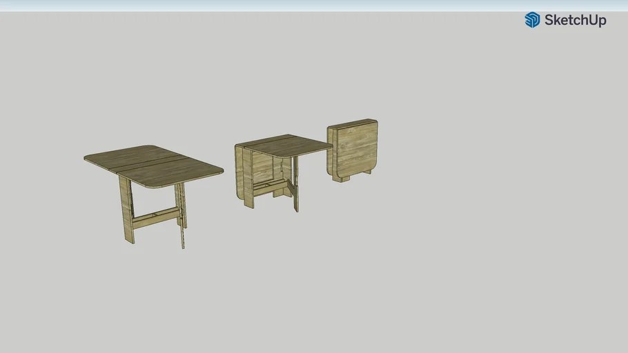 Table 150x80x75cm folding table 3D Warehouse