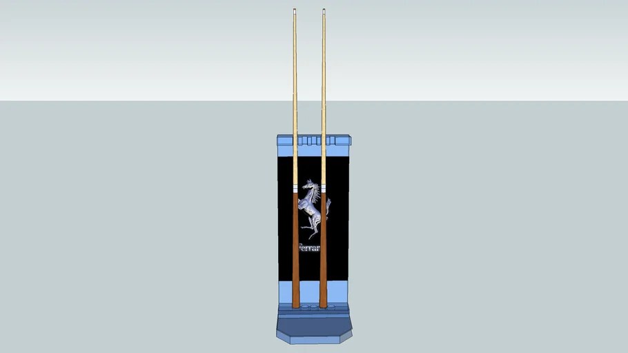 Acrylic Pool Cue Rack 3D Warehouse