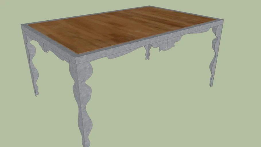 Metal frame table/desk 3D Warehouse