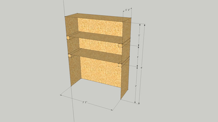 Simple shelving unit 3D Warehouse