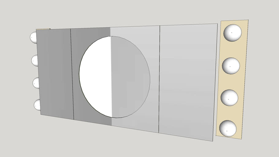 Miroir de toilette Bathroom mirror 3D Warehouse