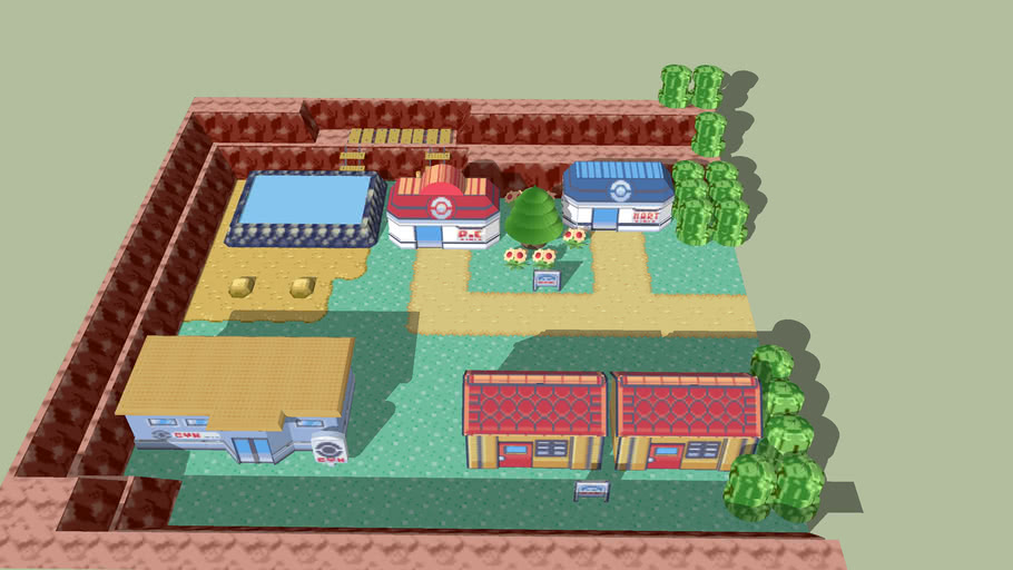 Lavaridge Town in Pokemon Emerald 3D Warehouse