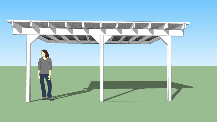 Sams open lattice patio cover 3D Warehouse
