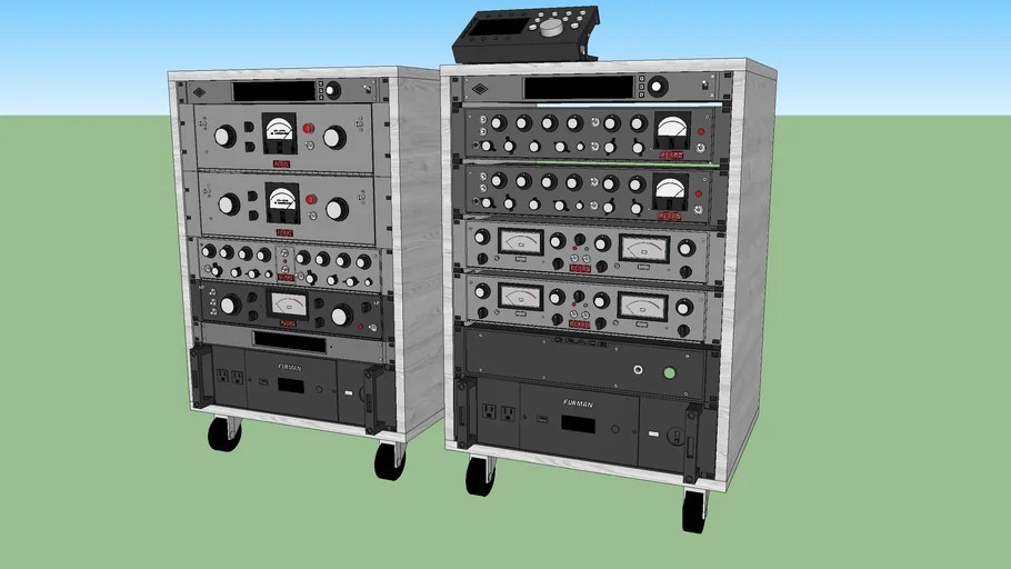 15U Mixing Racks UA, Retro Instruments Compressors, EQ, Limiter, Preamp, Grace, Furman 3D