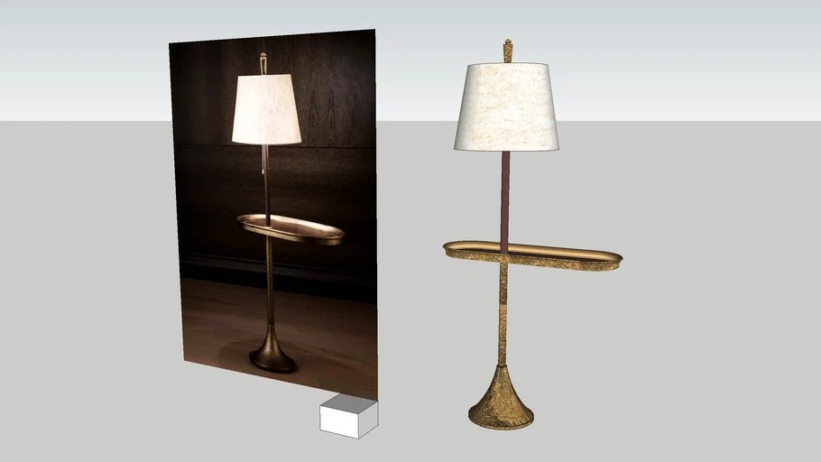 side table with lamp 3D Warehouse