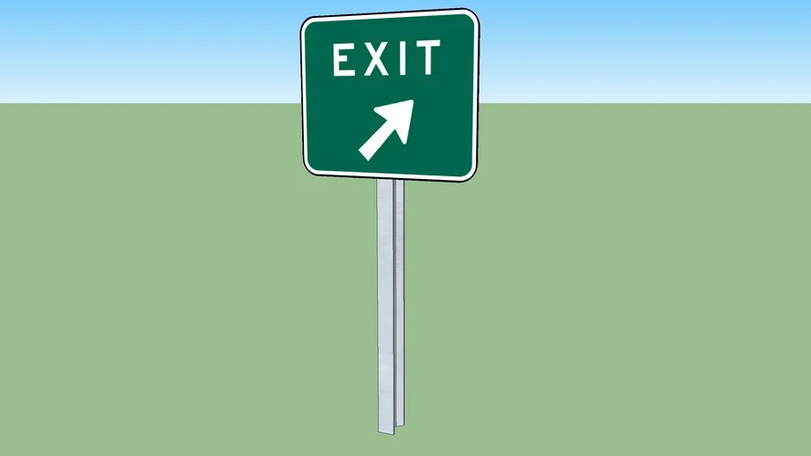 highway exit sign 3D Warehouse