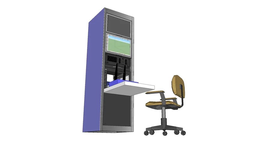 19' Rack Test Station Enclosure 3D Warehouse