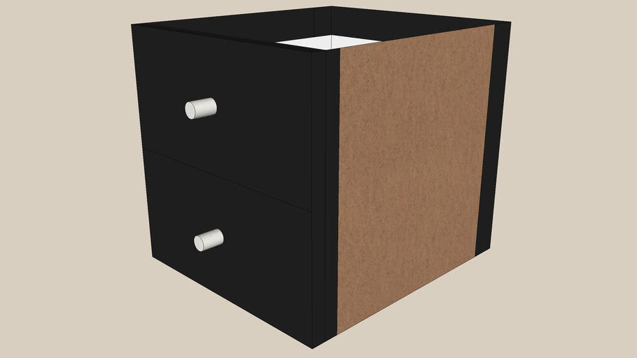 insert KALLAX EXPEDIT drawers black brown 3D Warehouse